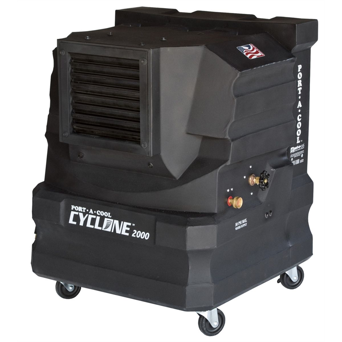 CYCLONE 2000 - Raffrescatore evaporativo professionale portatile per 45mq